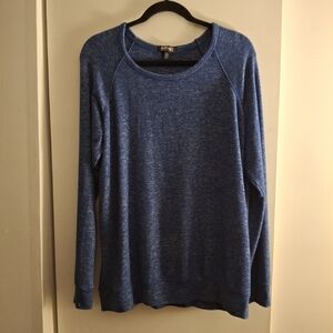 Buffalo David Bitton Women's Heathered Blue And White Sweatshirt